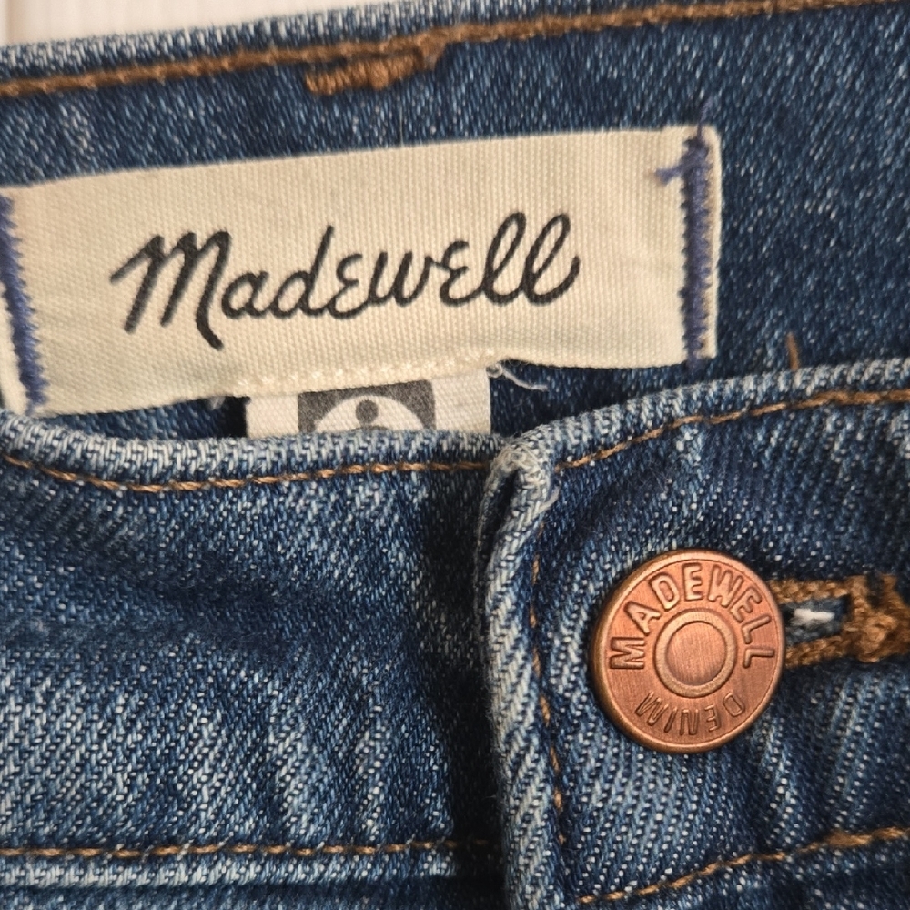Madewell Dark Blue Straight Leg Jeans - Picture 2 of 4